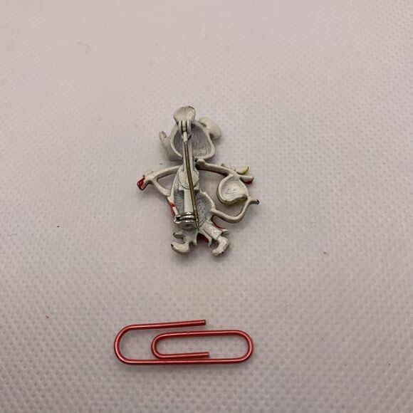 Vintage Enameled Hobo Mouse Brooch - Picture 2 of 2